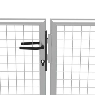 Berkfield Home Durable Garden Gate Galvanised Steel 415x150 cm Silver