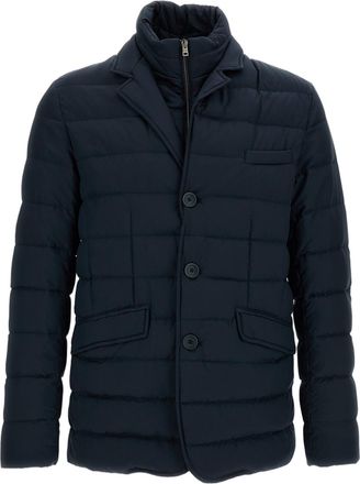 Herno Blue Arendelle Technical Fabric Quilted Jacket