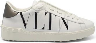 Valentino Garavani Open Sneakers - Heren - Sneakers - Wit - 39 1/2 EU - Leer - Schoenen