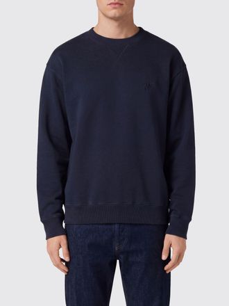 J.W.Anderson Felpa girocollo in cotone con logo ricamato e spalle cadute