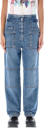 Stella McCartney Light Blue Straight-Leg Cargo Jeans