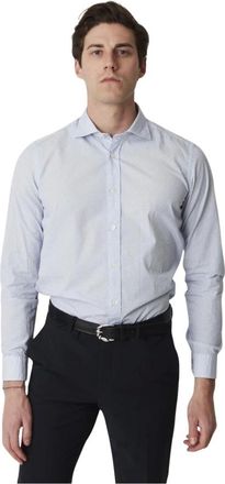 Tintoria Mattei Overhemden, Heren, Blauw, 4Xl, Camicia Manica Lunga