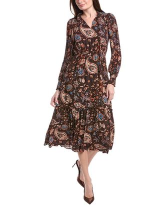 T Tahari Peplum Hem Midi Dress