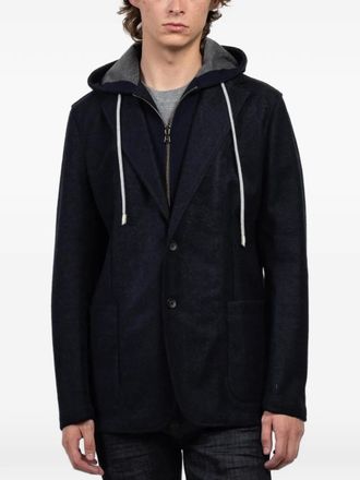 Fradi hooded pocket jacket - Blauw