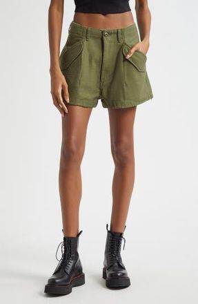 R13 Marianne Cargo Shorts in Olive Sateen at Nordstrom Rack, Size 27