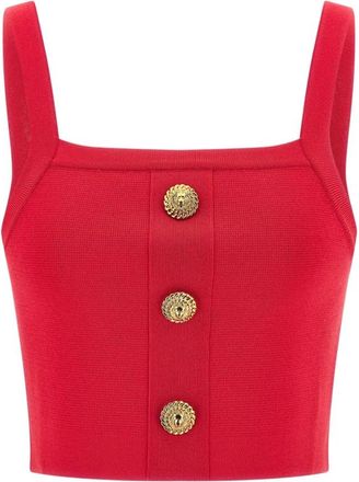 Balmain Mujer, Camisetas, Rojo, Talla: M