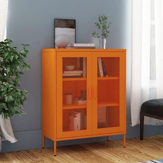 Berkfield Home Storage Cabinet Orange 80x35x101.5 cm Steel