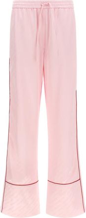 Off-white Pink Jacquard Satin Pajama pants