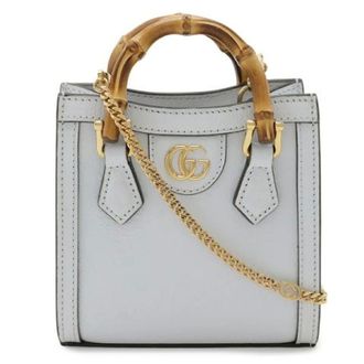 Gucci Pre-owned Diana Leather 2way Mini Bag - Dames - Pre-owned - Blauw - Maat: ONE Size Leer