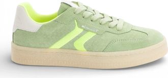TruClothing Leather Neon Stripes Trainers Sneaker Shoes