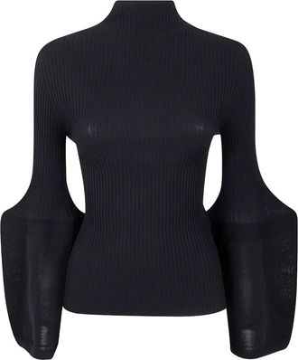 Issey Miyake Top a coste - Nero