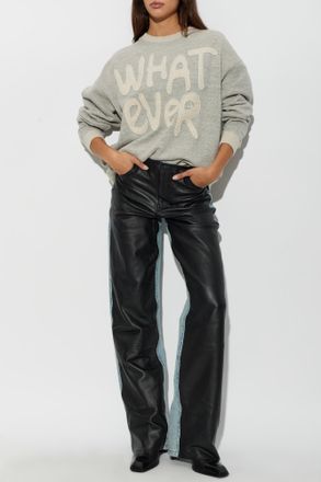 R13 Cotton Sweatshirt With Crew Neck, Womens, Grey