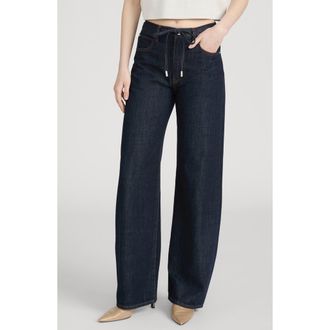 Frame Denim The Off Duty Drawstring Bow Jeans in Rinse at Nordstrom, Size 25
