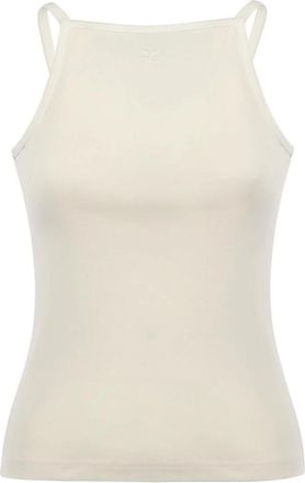 Courr&egrave;ges Natural Square Neck Tank Top