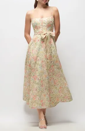 The Dessy Group Addy Floral Embroidered Party Dress in Wildflower Multi at Nordstrom, Size 12