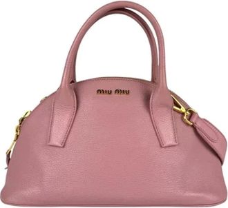Miu Miu Pre-owned Handbags, female, Pink, Size: ONE SIZE Pre-owned Leather handbags