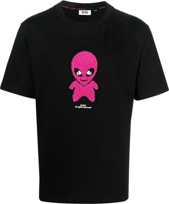 GCDS logo-print short-sleeve T-shirt - men - Cotton - M - Black