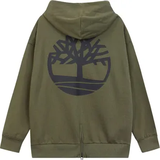 Timberland Tree Logo Hoodie Olive Green A5PVA-A58