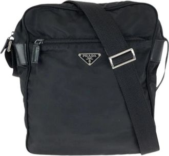 Prada Pre-owned Tessuto Nylon Shoulder Bag - Dames - Vintage Schoudertas - Zwart - ONE Size - Nylon - Vintage