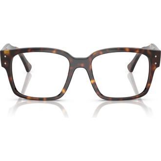 Ray-Ban 53mm Square Optical Glasses in Havana at Nordstrom