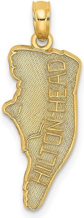 Diamond2Deal 14k Yellow Gold HILTON HEAD Map Charm