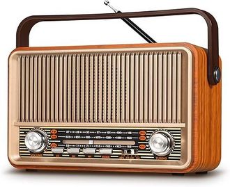 OEM Radio Port&aacute;til J-120 Am Fm, Radio De Transistores Enchufable A La Pared O Con Bater&iacute;a Recargable Para El Hogar Y El Exterior, Altavoz Retro Vintage Co