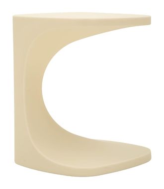 Mauro Ferretti Mesa de exterior de pe color crema, 42x42x52 cm