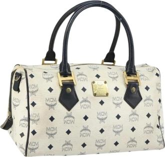 MCM Pre-owned Handbags, female, White, Size: ONE SIZE Pre-owned Plastic Handbag