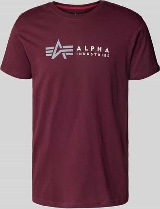 Alpha Industries Alpha Industries T-Shirt mit Label-Print in Bordeaux, Größe XL