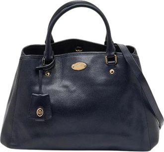 Coach Pre-owned Handbags, female, Blue, Size: ONE SIZE Pre-owned Margot Carryall Satchel