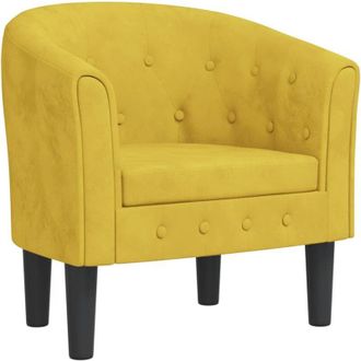 vidaXL Sill&oacute;n De Terciopelo Amarillo Vidaxl