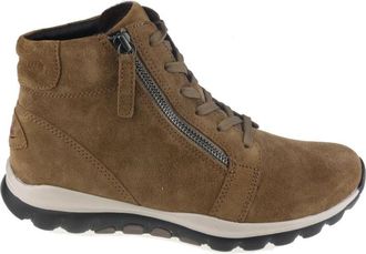 Gabor Flexibele Wandelschoen met Zool - Dames - Veterlaarzen - Beige - 42 1/2 EU - Su&egrave;de - Schoenen