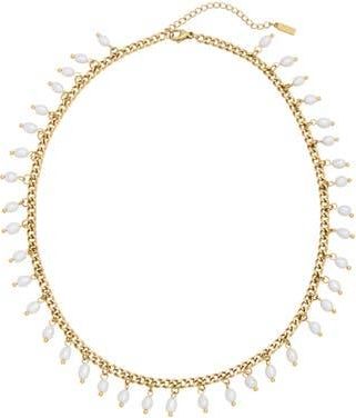 st. Moran Vicentina Freshwater Pearl Necklace in White at Nordstrom Rack