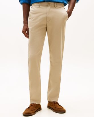 Tommy Hilfiger Mens Straight Leg Chinos in Beige - Tan Cotton - Size 36W/32L