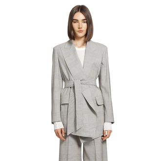 Max Mara Glen Plaid Wool Robe-inspired Coat