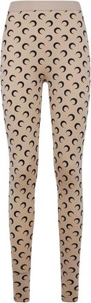 Marine Serre Dames, Broeken, Beige, Maat: M Jersey