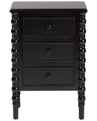 Baxton Studio Malinda Classic 3-Drawer End Table With Spindle Legs