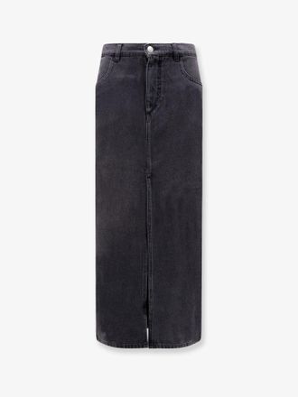 Isabel Marant Gonna Faharia in black denim - ISABEL MARANT - gender_Woman