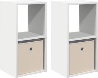 vidaXL Mesita De Noche 2 Uds. 30,5 X 27 X 59,5 Cm Madera De Ingenier&iacute;a Vidaxl