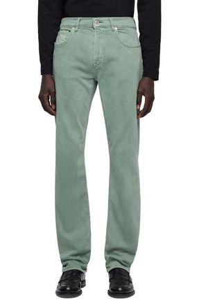 7 For All Mankind Luxe Performance Lefthand The Straight Leg Jeans in Left Hand Leaf at Nordstrom, Size 32