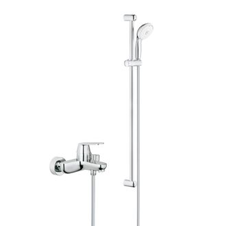 GROHE Tempesta 100 Set Completo De Ducha 3 Jets + Mezclador Monomando De 1/2 Para Ba&ntilde;era/ducha, Cromo (32831000-28789002)