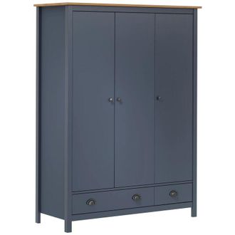 vidaXL Armario De 3 Puertas Hill Range Madera Pino Gris 127x50x170cm Vidaxl