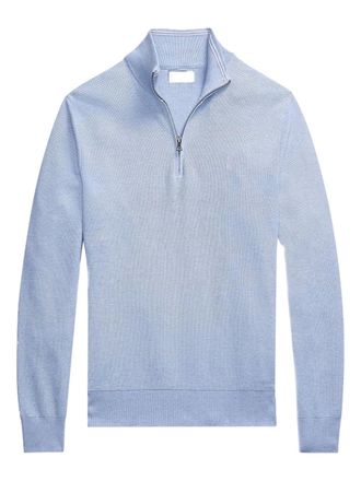 Polo Ralph Lauren zip-up sweatshirt - men - Cotton - S - Blue
