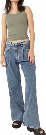 Free People Luca Super Slouch Jeans In Blue