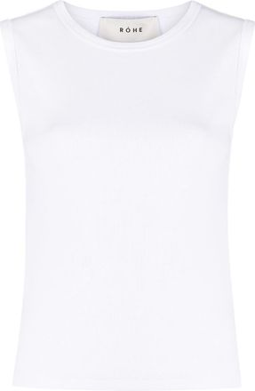 Róhe organic cotton-blend tank top - women - Organic Cotton/Elastane - 36 - White