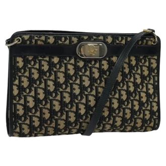 Dior Pre-owned Cross Body Bags, female, Blue, Size: ONE SIZE Pre-owned Canvas Shoulder Bag