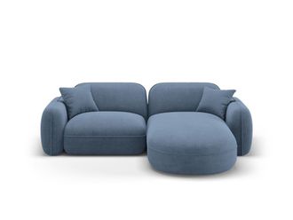 CXL by Christian Lacroix Sof&aacute; esquinero modular derecho 3 plazas de terciopelo blue jeans