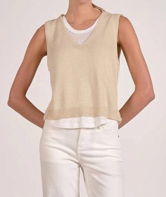 Elan The Hamptons Heritage Vest In Beige