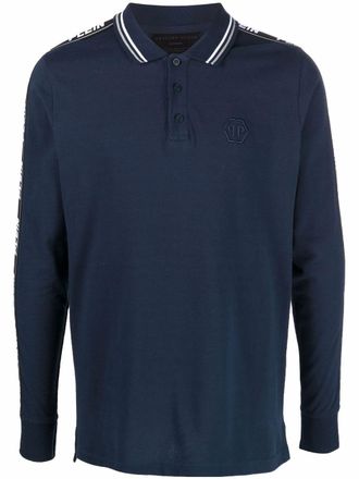 Philipp Plein Polo con ricamo - Blu