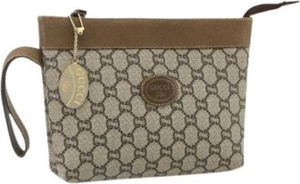 Gucci Pre-owned Clutches, female, Beige, Size: ONE SIZE Pre-owned Vintage Clutch Bag